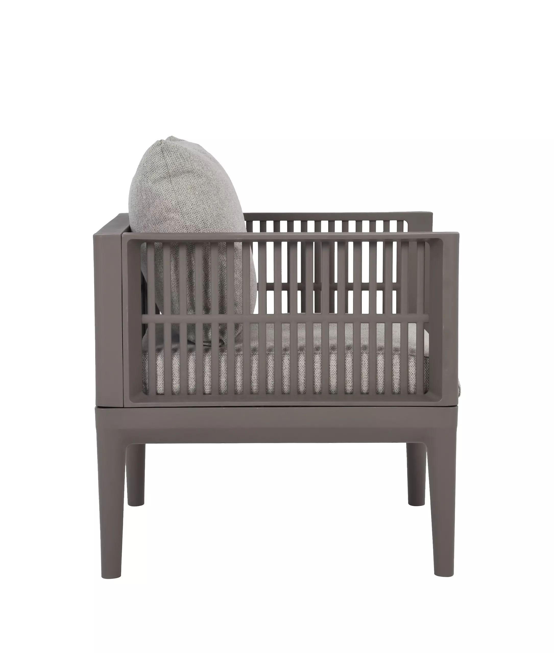 Wholesale Modern PP Outdoor Single Armchair with Waterproof Cushions, Patio Lounge Chair for Garden & Commercial Projects-PP Chair
