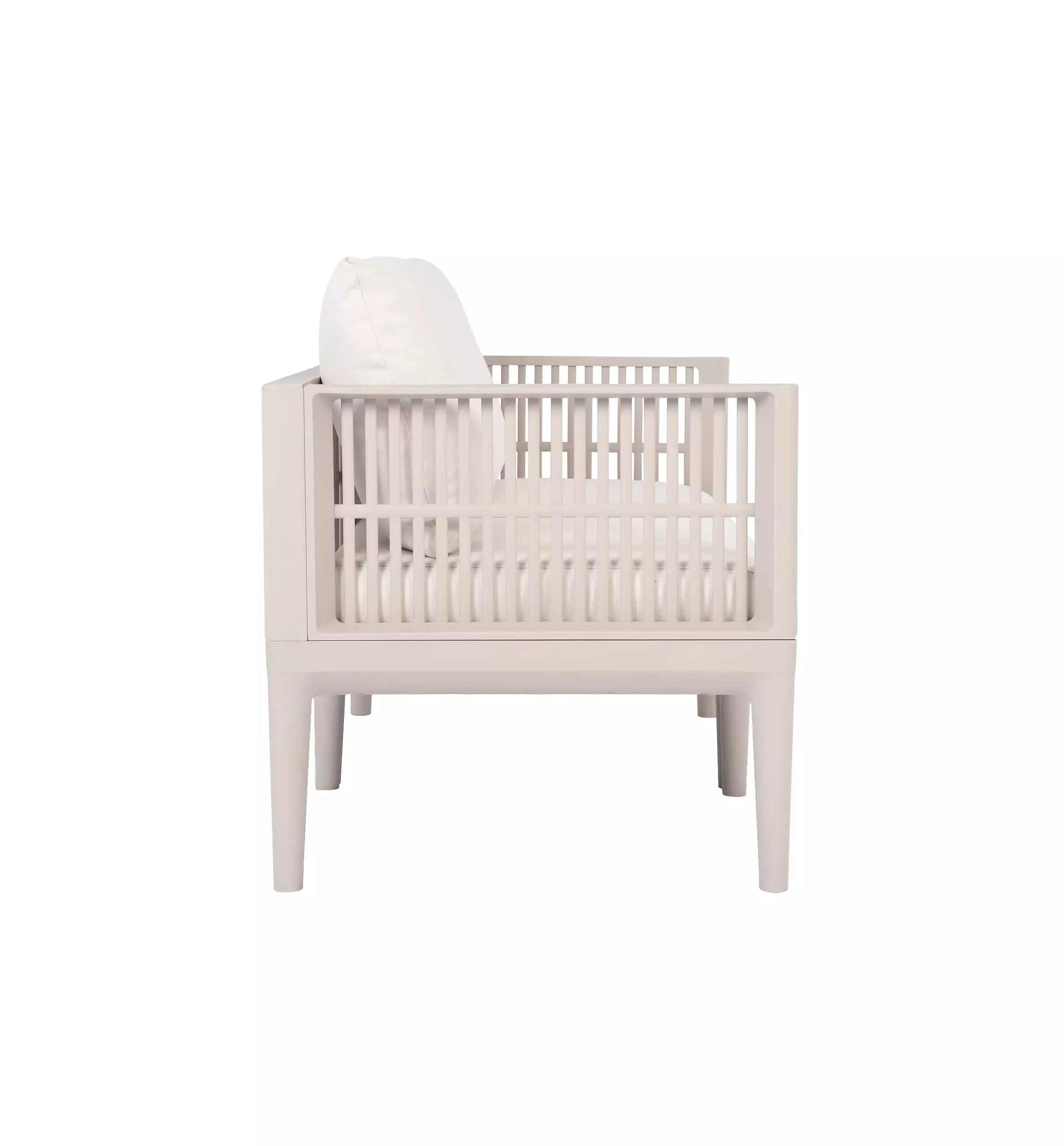 Modern PP Outdoor Sofa – Two-Seater Plastic Garden Lounge Sofa