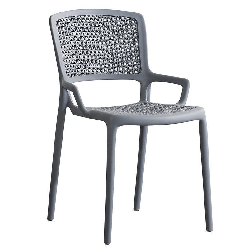 Plastic Cafe Chair In Grey
