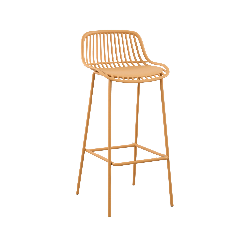Orange Plastic Bar Stool-PP Chair