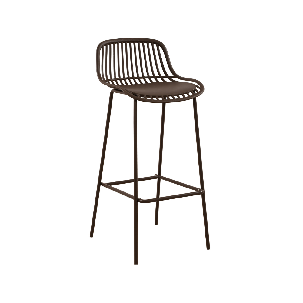 Brown Plastic Bar Stool-PP Chair