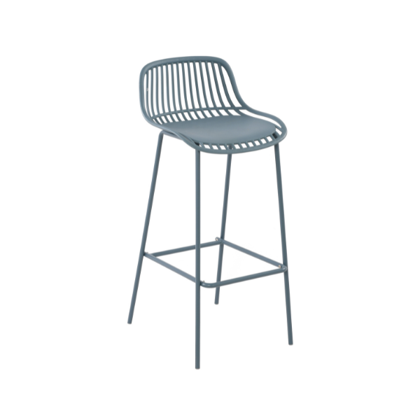 Navy Blue Plastic Bar Stool-PP Chair