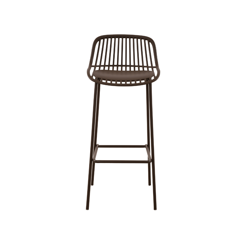 Brown Plastic Bar Stool-PP Chair