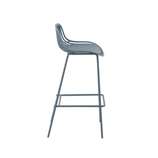 Navy Blue Plastic Bar Stool-PP Chair