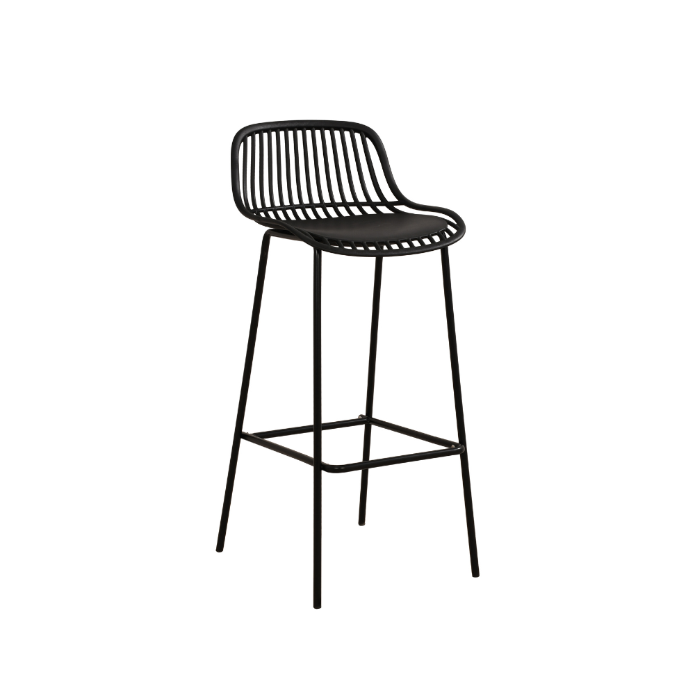 Black Plastic Bar Stool-PP Chair