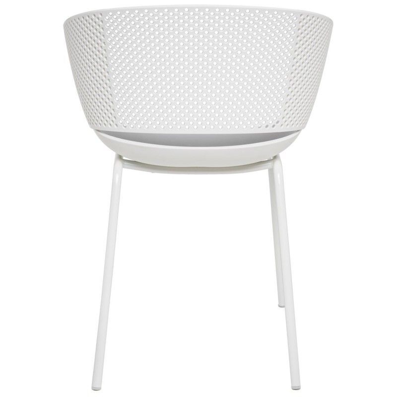 White plastic chair with armrest-PP Chair