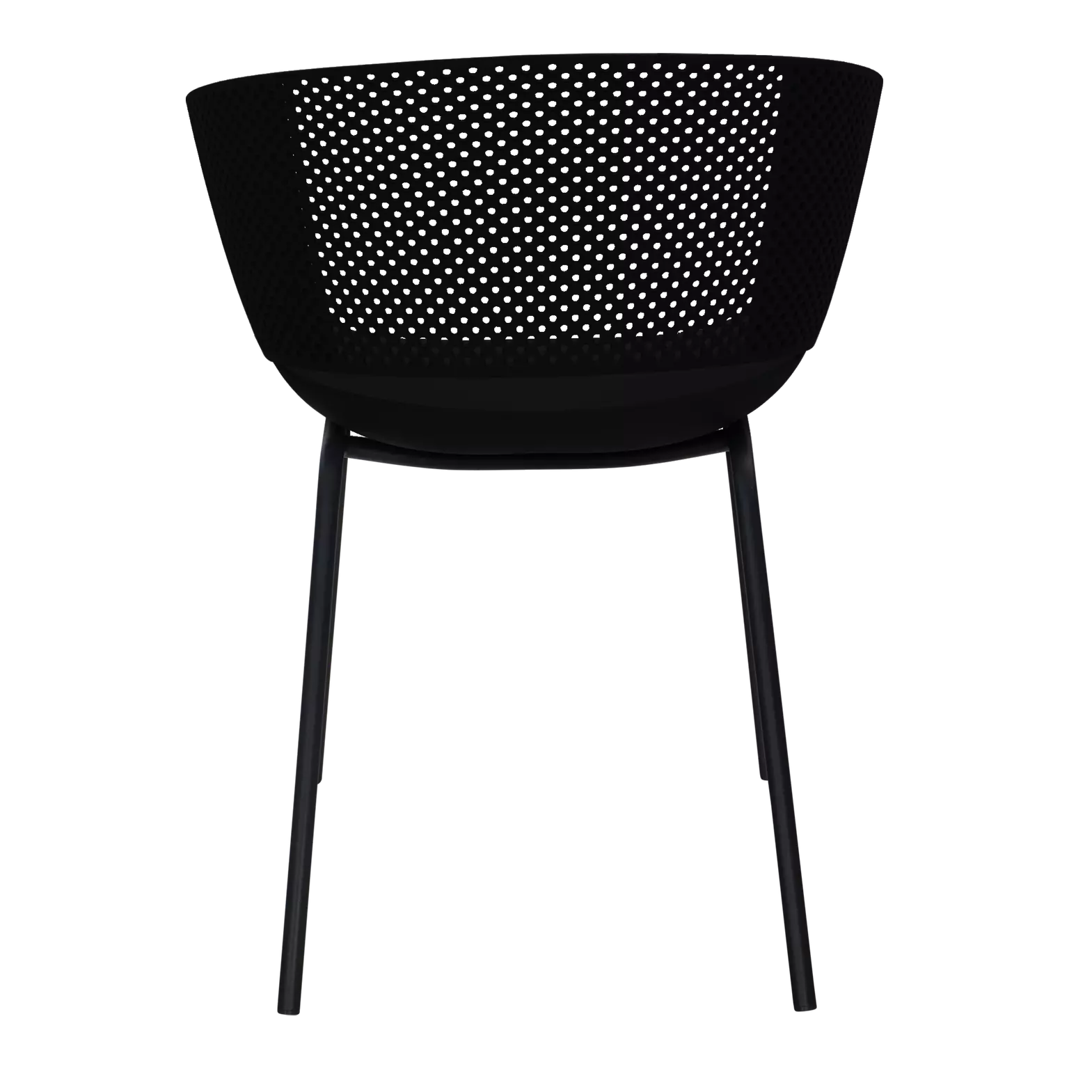 Black plastic chair with armrest-PP Chair