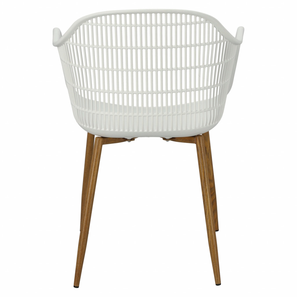 Cozy White Plastic Armchair-PP Chair