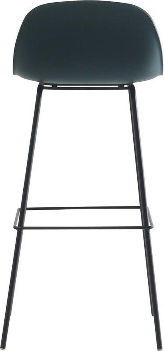 Short Back Navy Blue Polypropylene Bar Stool With Footrest-PP Chair