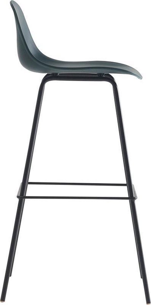 Short Back Navy Blue Polypropylene Bar Stool With Footrest-PP Chair