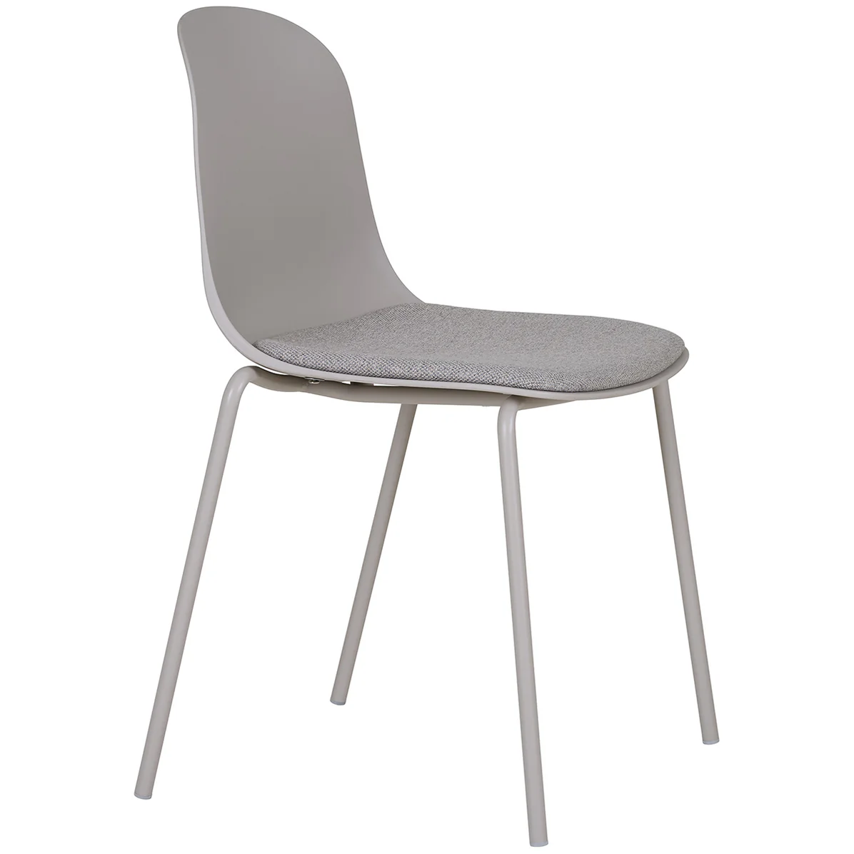 Stackable Grey Plastic Cafe Chair With Cushion
