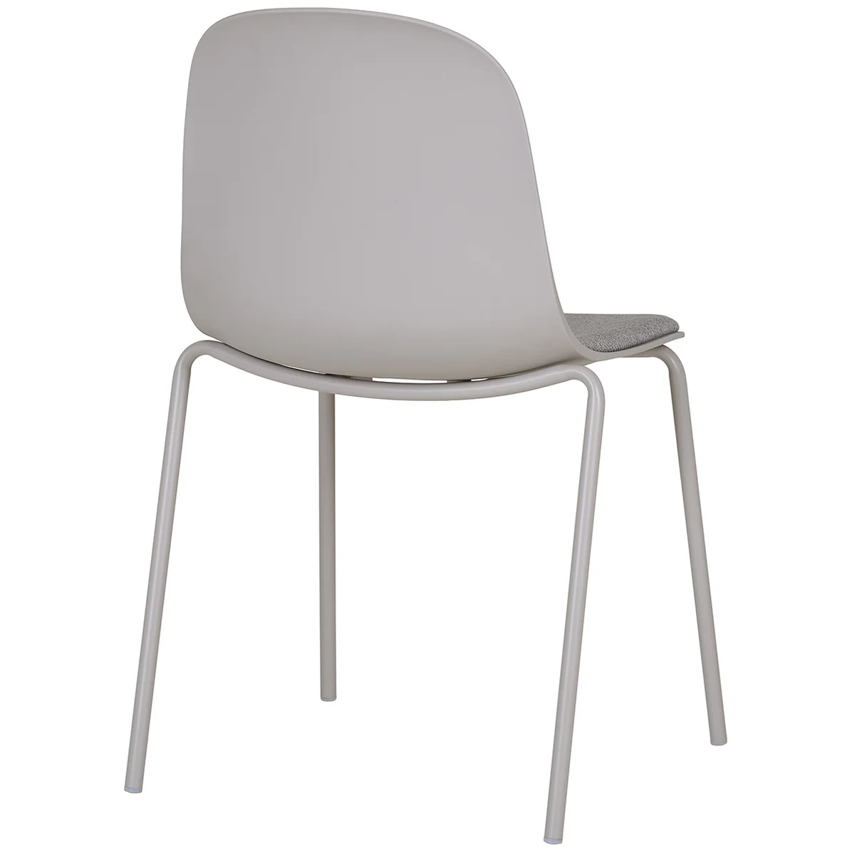 Stackable Grey Plastic Cafe Chair With Cushion