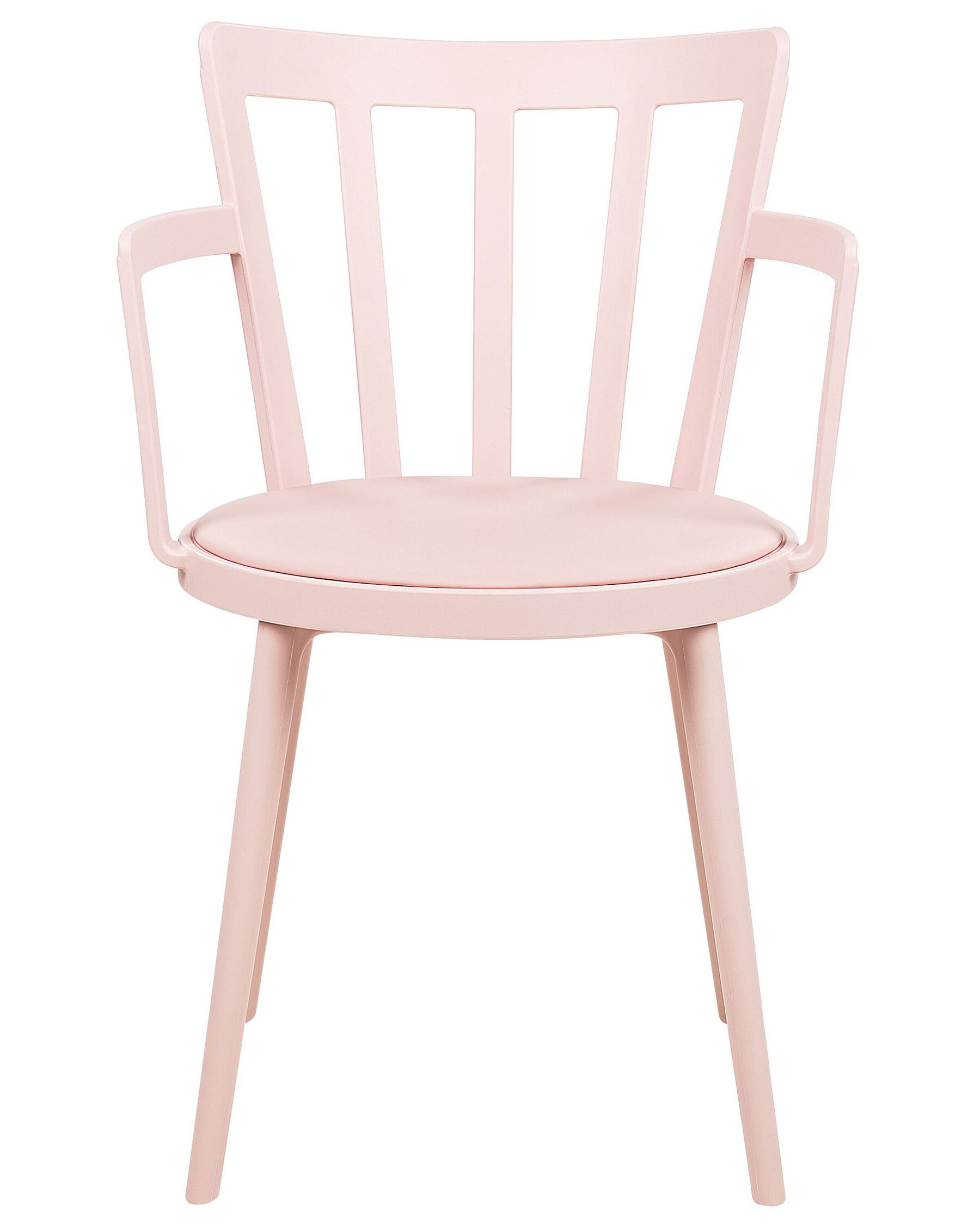 Pink Polypropylene Armchair With Cushion