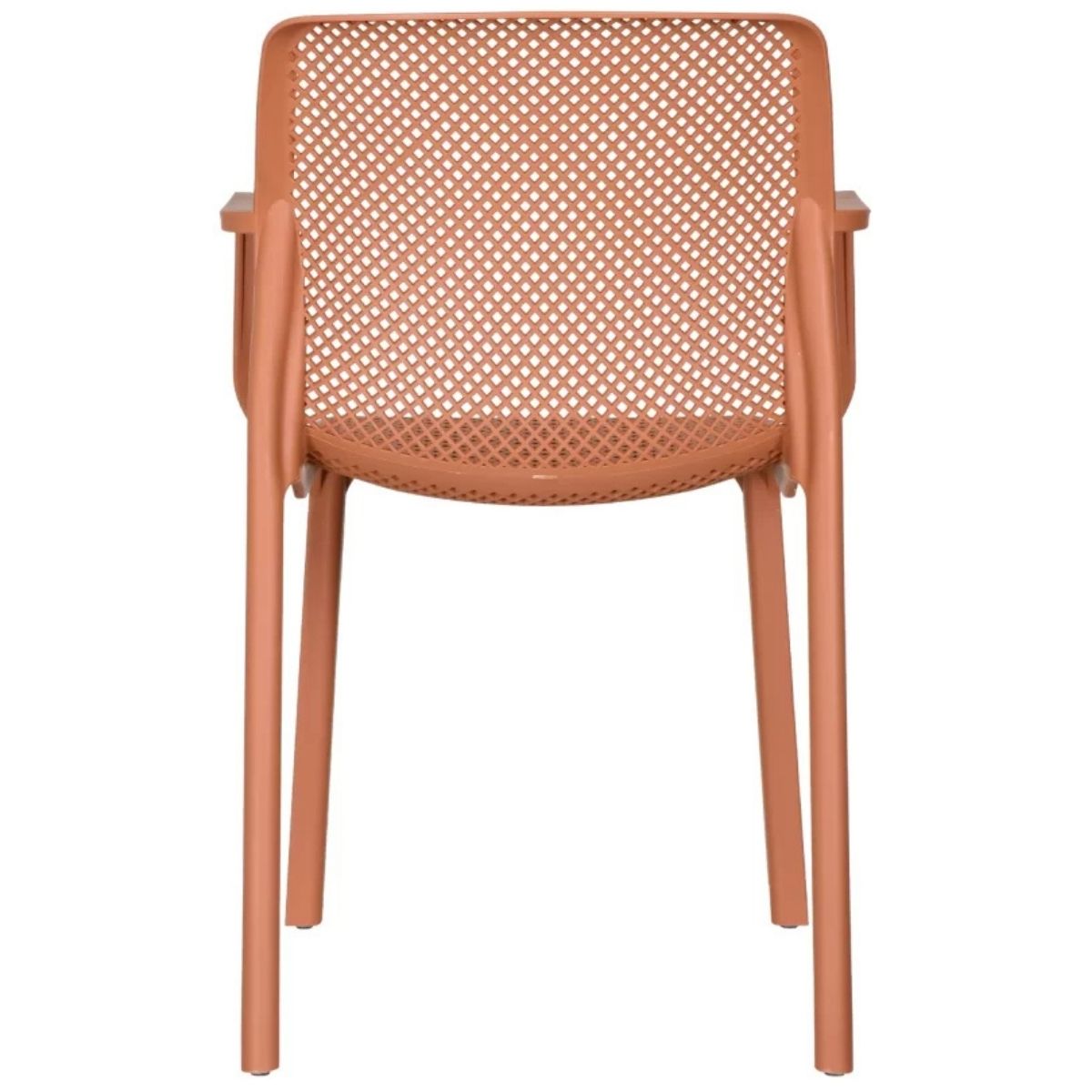 Breathable Mesh PP Plastic Outdoor Armchair - Stackable Patio Chair for Restaurant, Cafe & Hotel