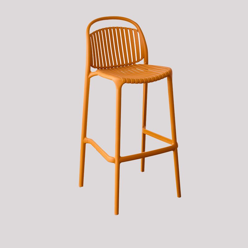 Ginger Yellow Polypropylene Bar Stool | Stackable Design | Durable & Stylish