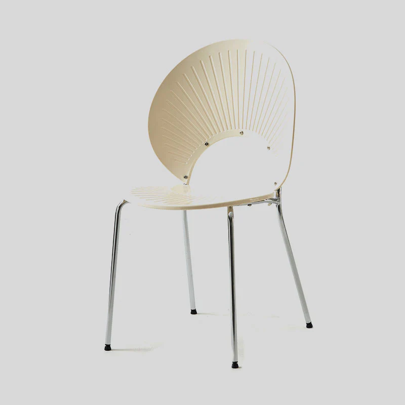 Cream Designer Plastic Cafe Chair-PP Chair