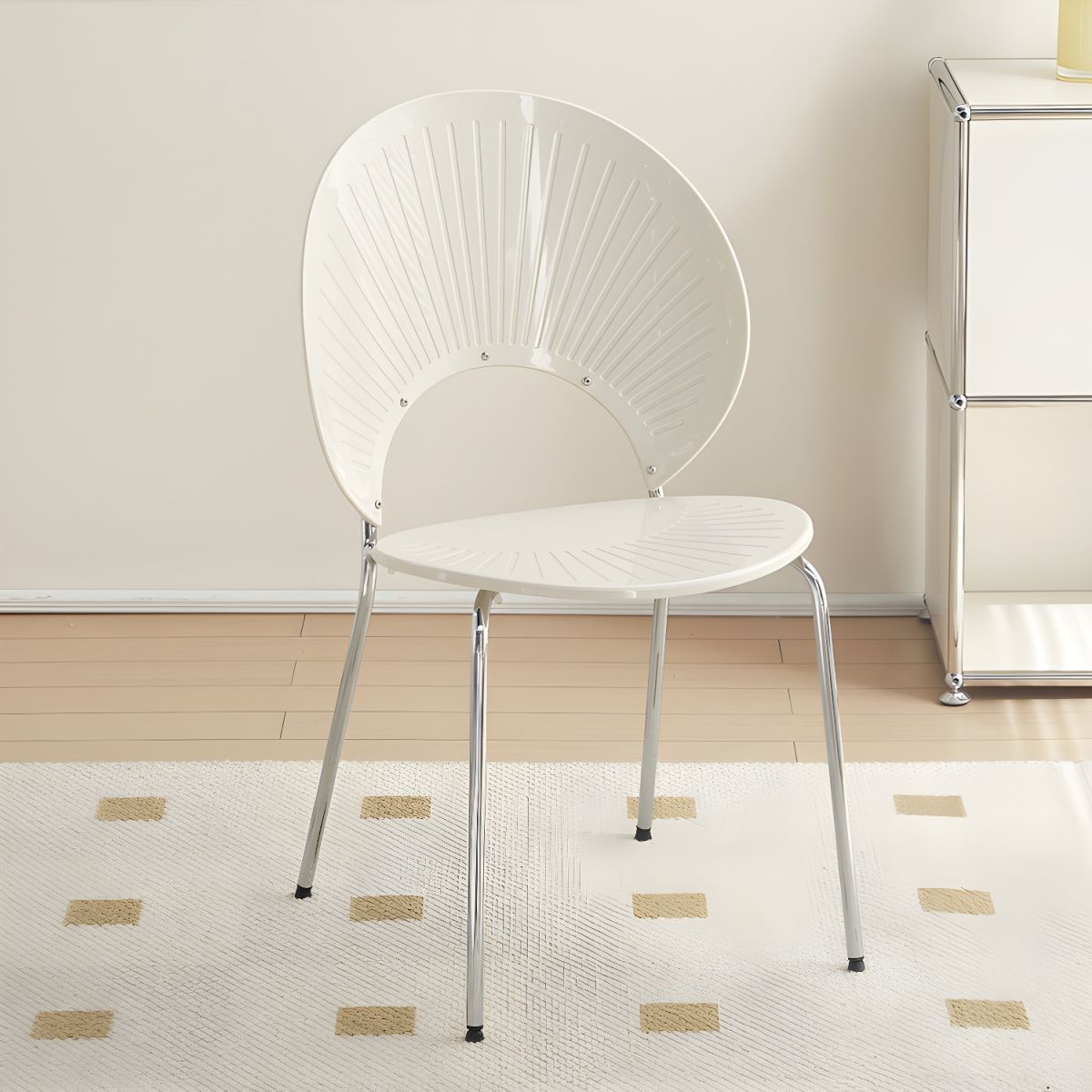 White Designer Plastic Cafe Chair-PP Chair
