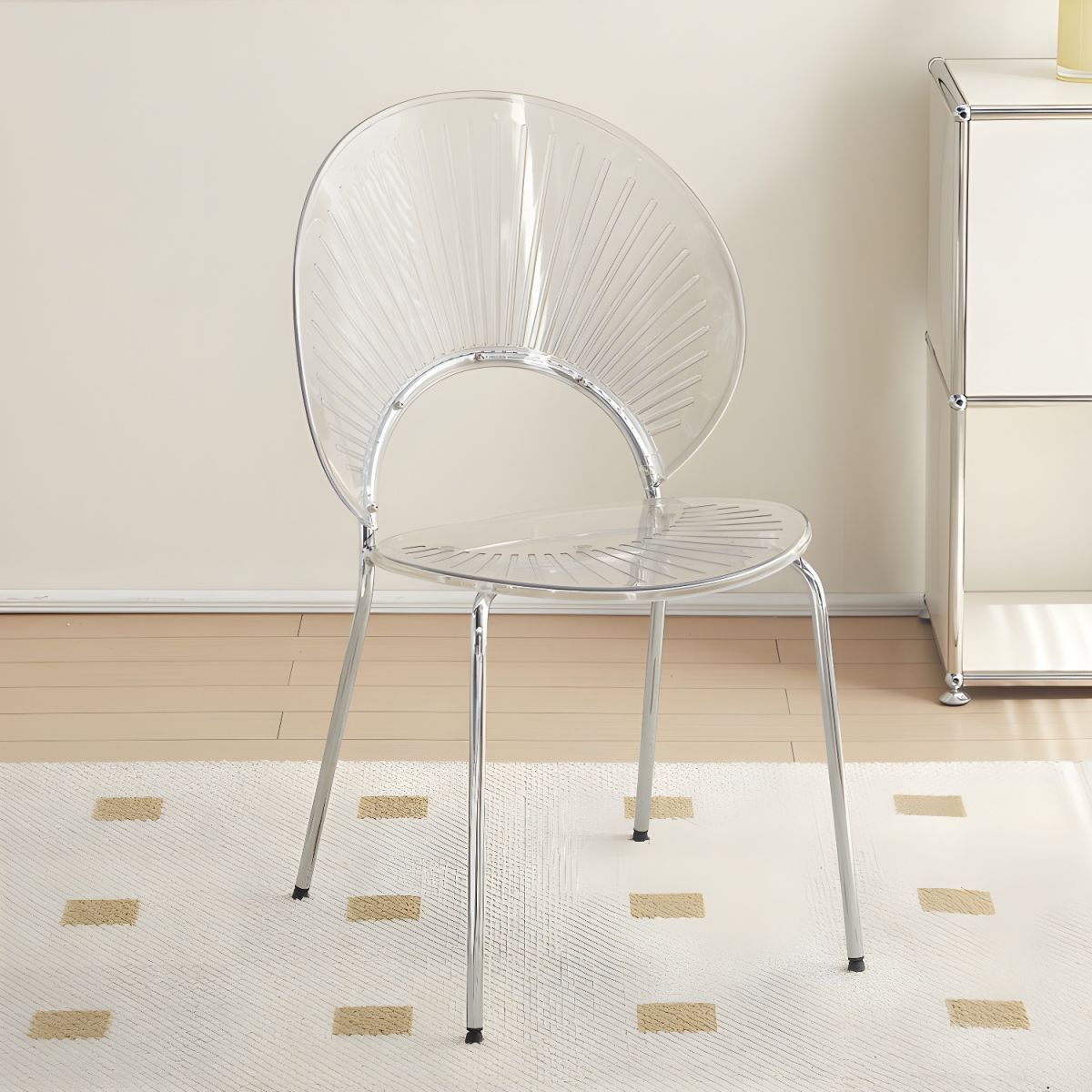 Clear Designer Plastic Cafe Chair-PP Chair