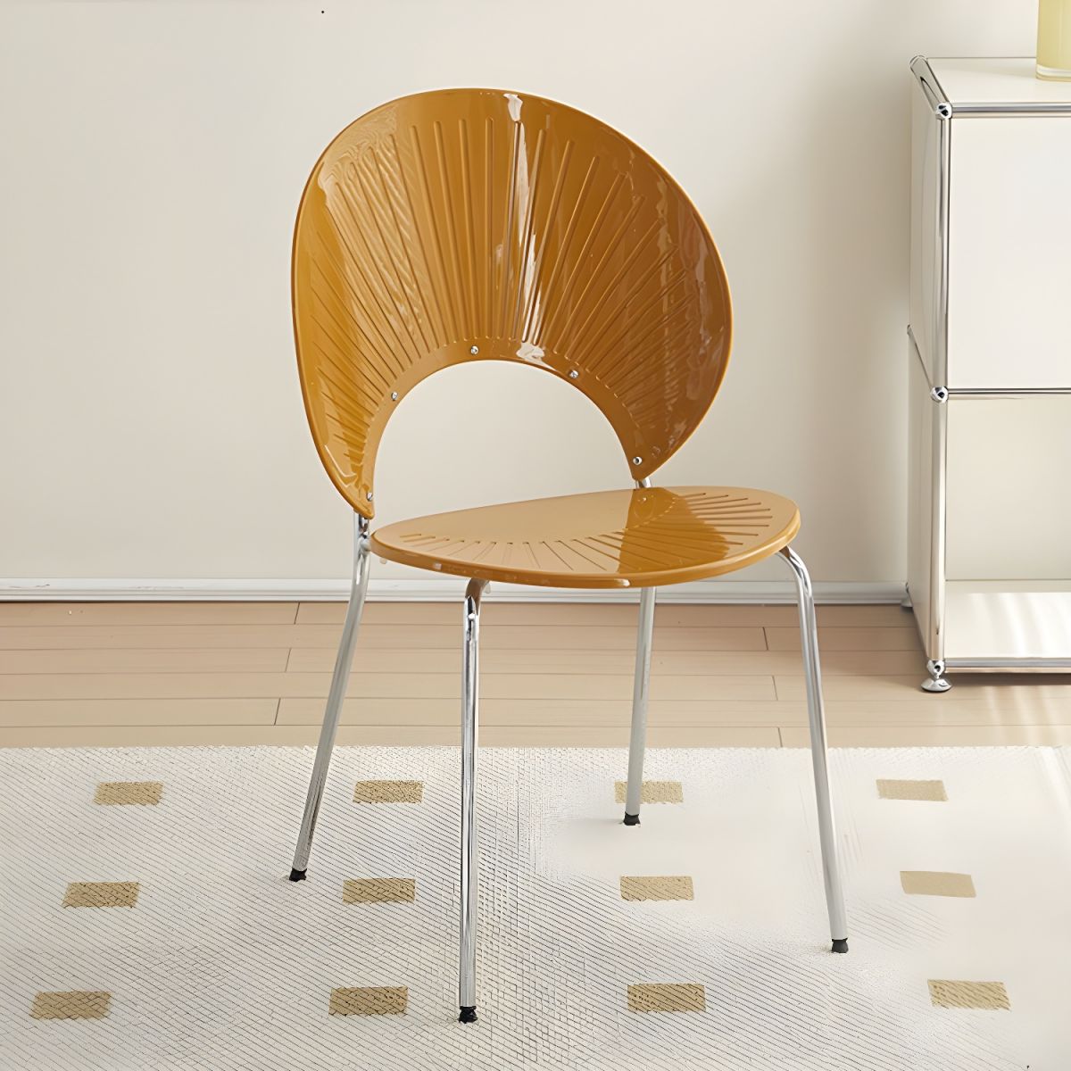 Mustard Designer Plastic Cafe Chair-PP Chair