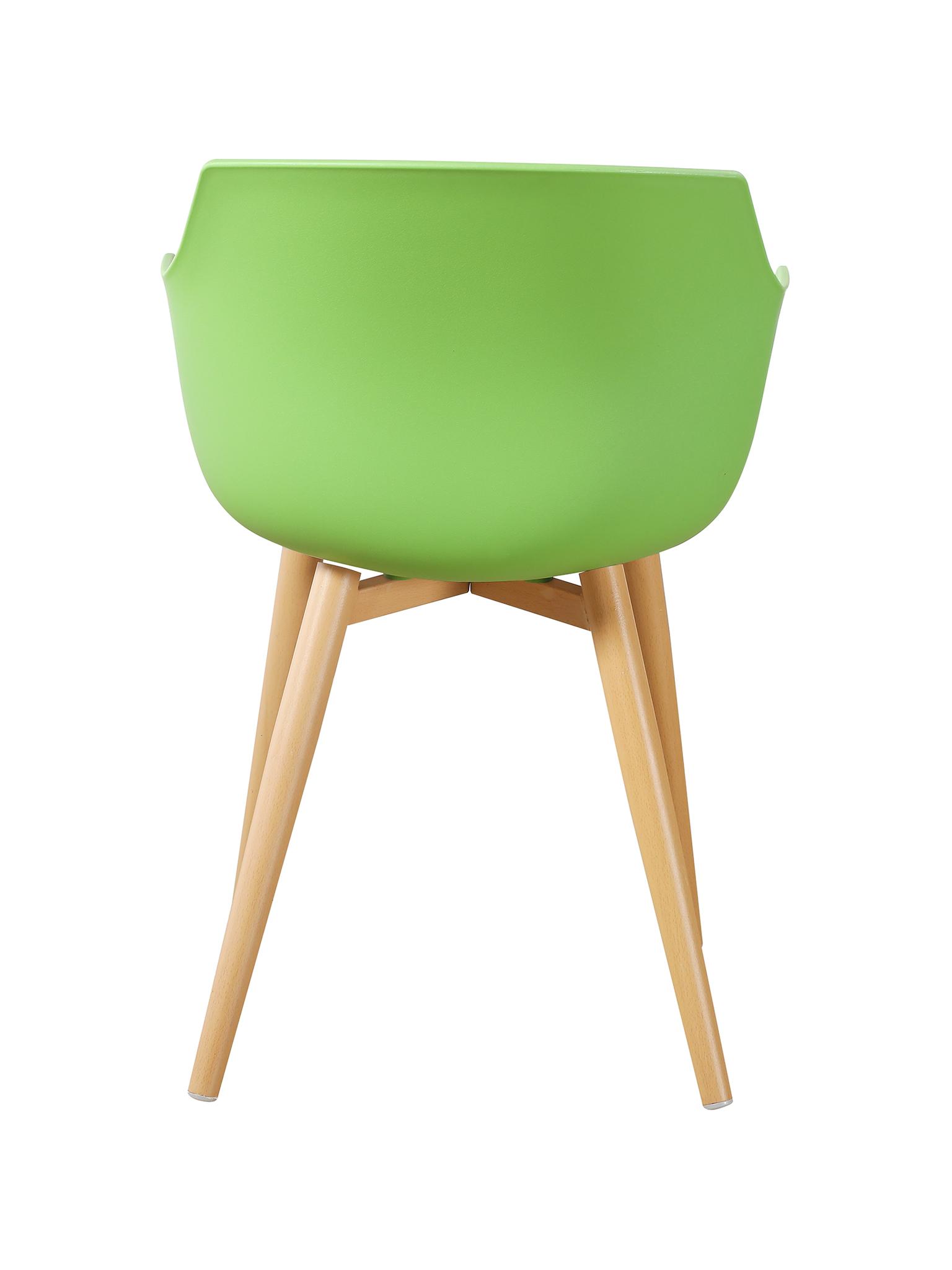 Green Plastic Armchair With Metal Feet-PP Chair