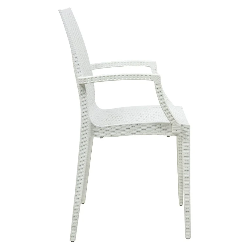 Plastic Outdoor Armchair In White-PP Chair