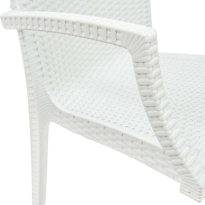 Plastic Outdoor Armchair In White-PP Chair