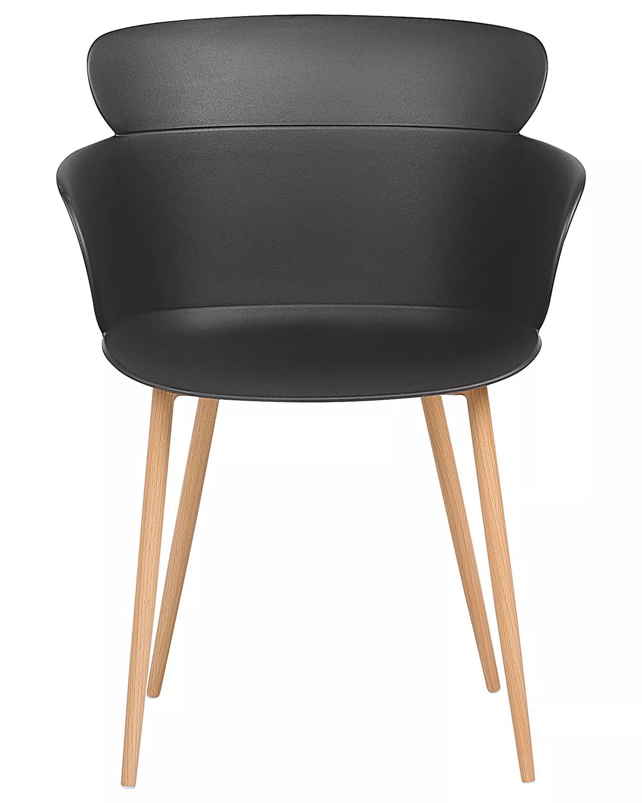Black Plastic Armchair With Heat transfer metal feet