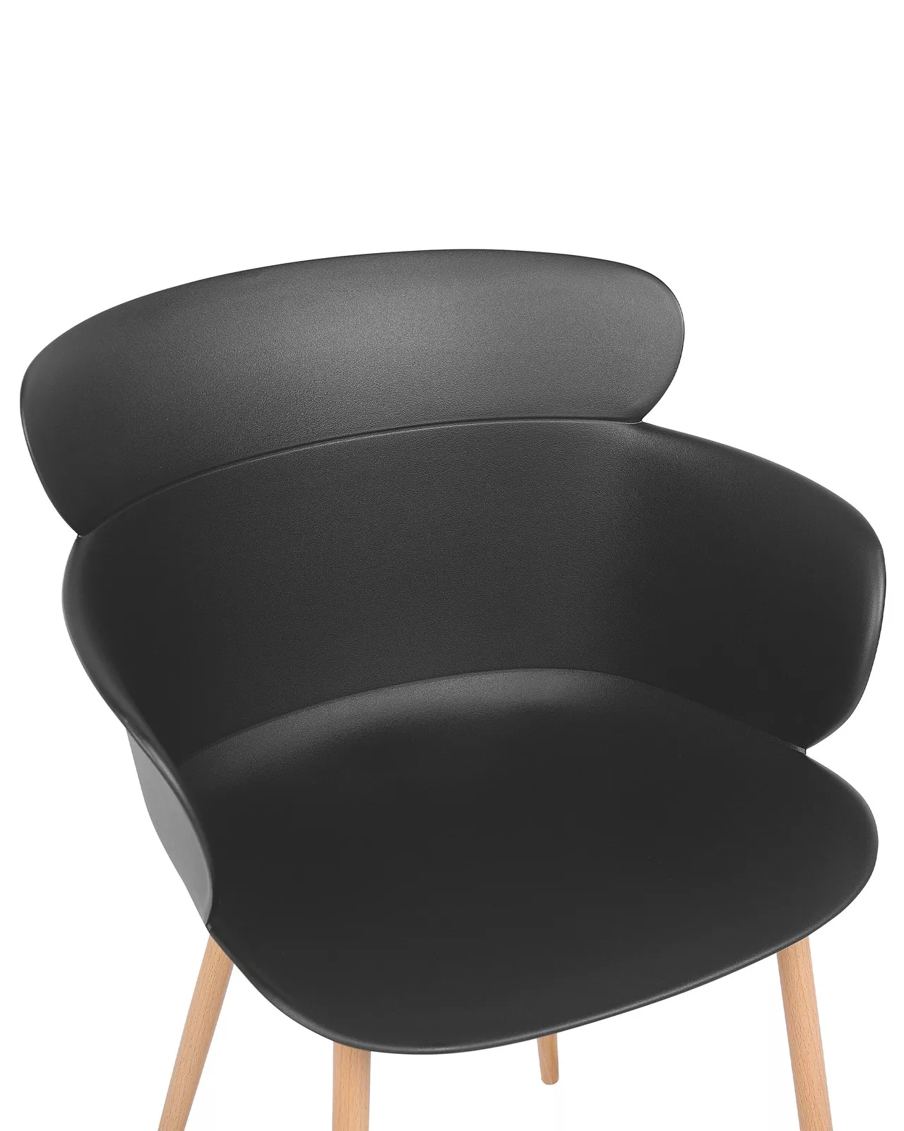 Black Plastic Armchair With Heat transfer metal feet