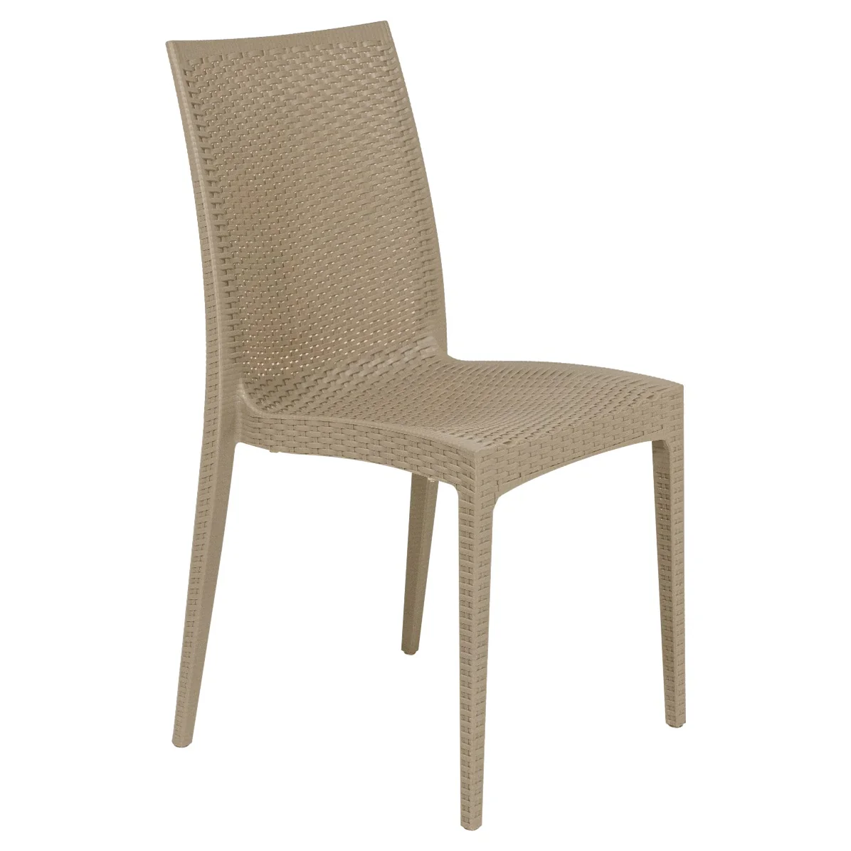 Plastic Outdoor Chair In Taupe-PP Chair