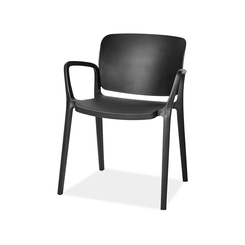 Premium Black Plastic Armchair - Comfortable & Stylish Seating Solution