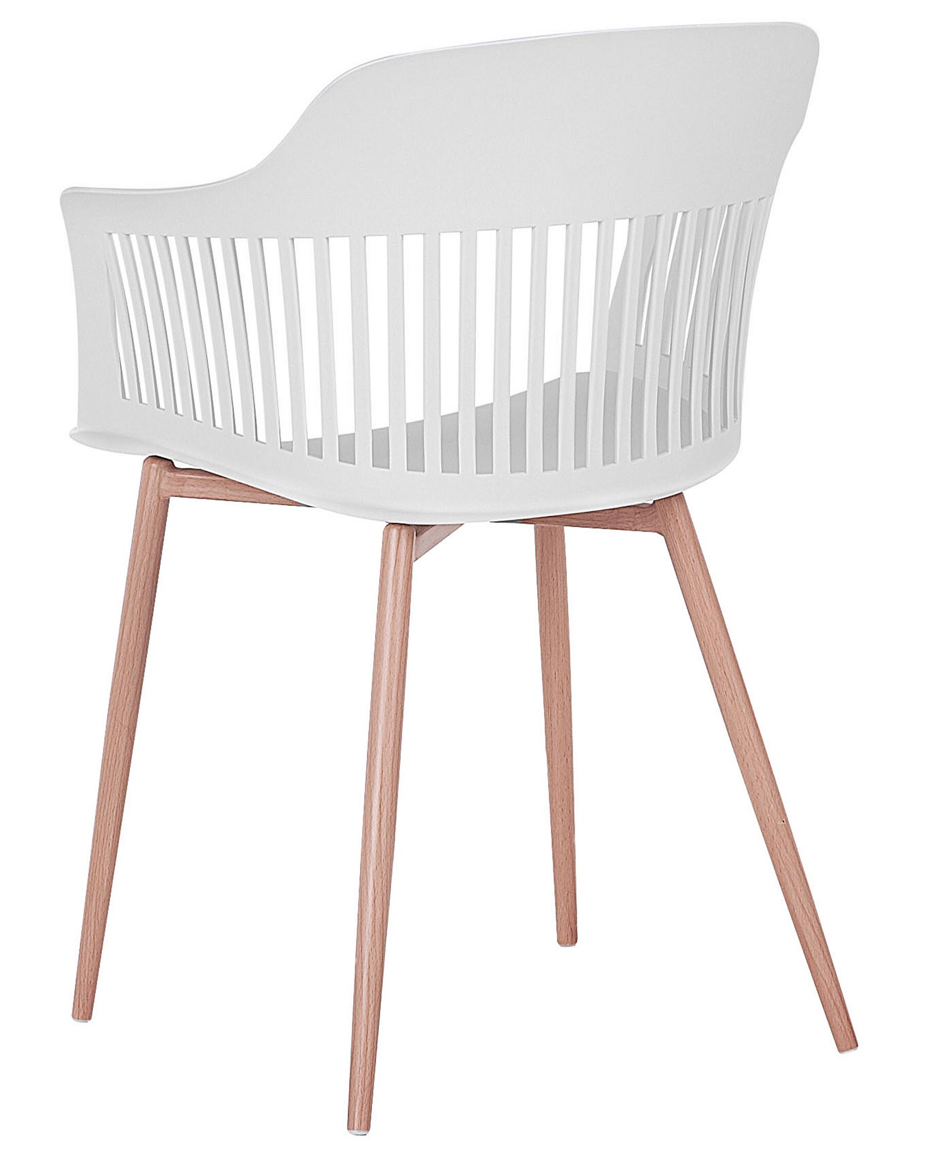 White Polypropylene Armchair with Heat-Transfer Printed Metal Base
