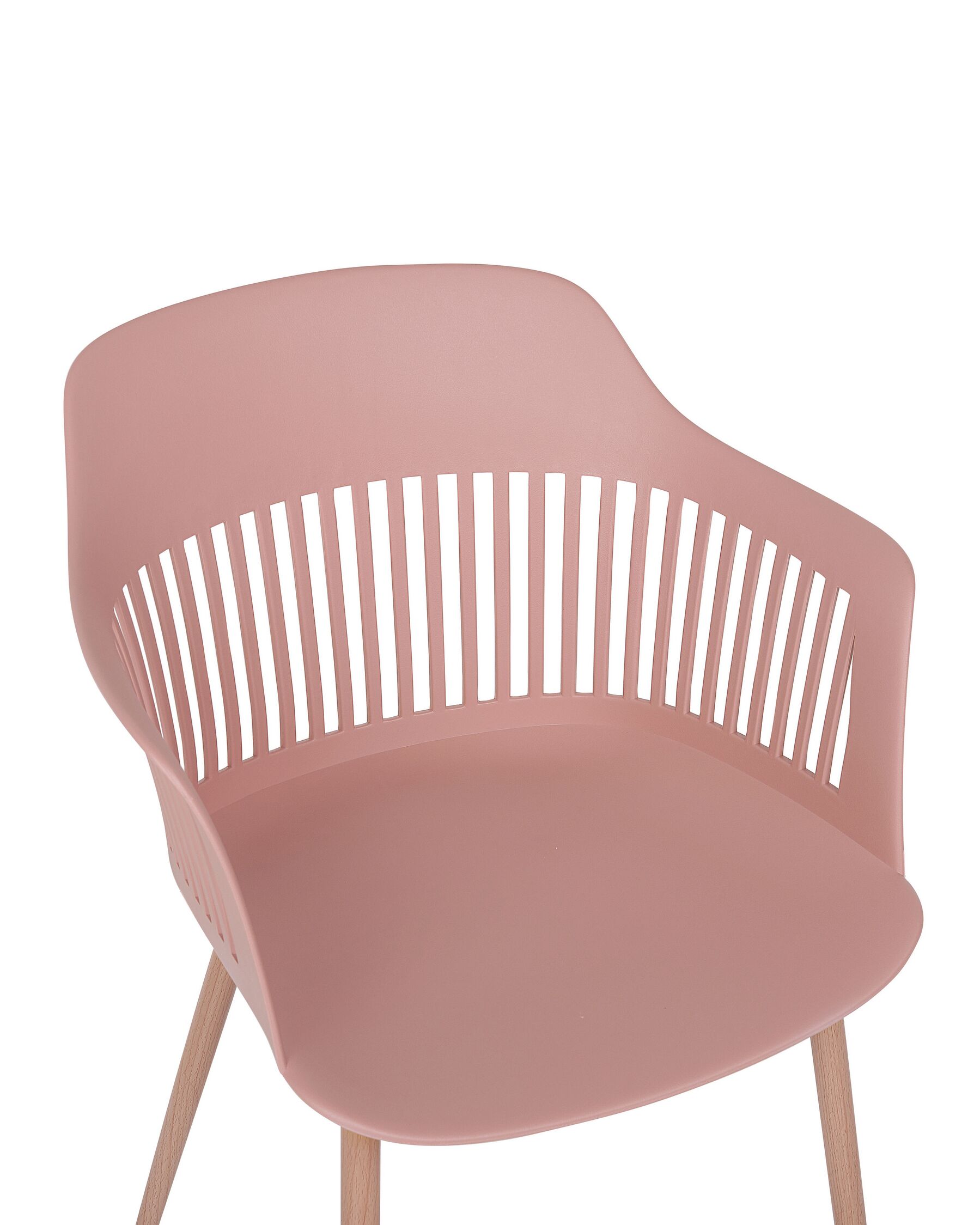 Pink Polypropylene Armchair with Heat-Transfer Printed Metal Legs