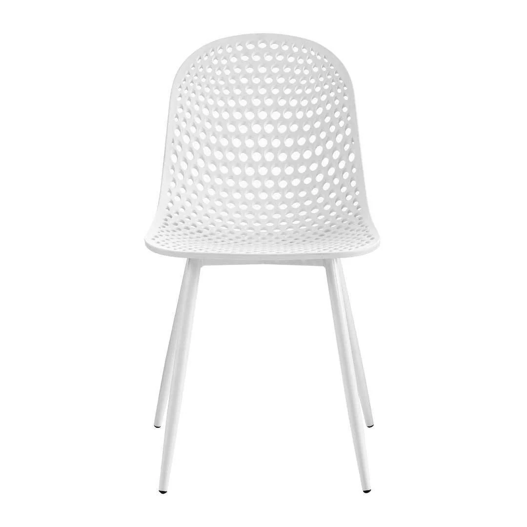 White Net Side Chair-PP Chair
