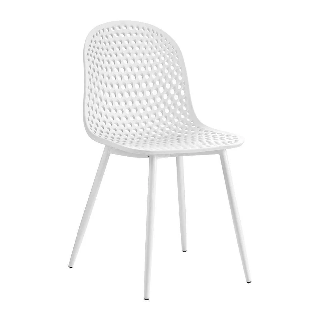 White Net Side Chair-PP Chair