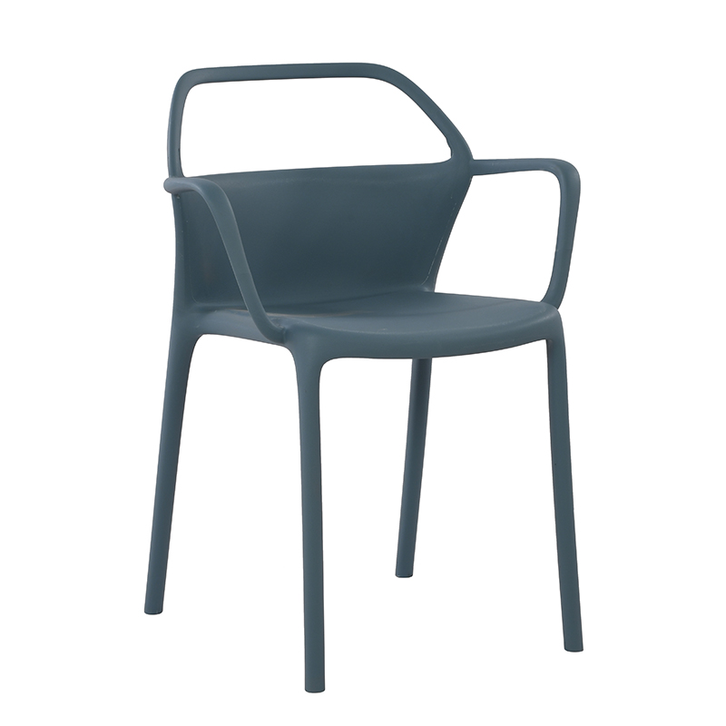 Navy Blue Plastic Armchair