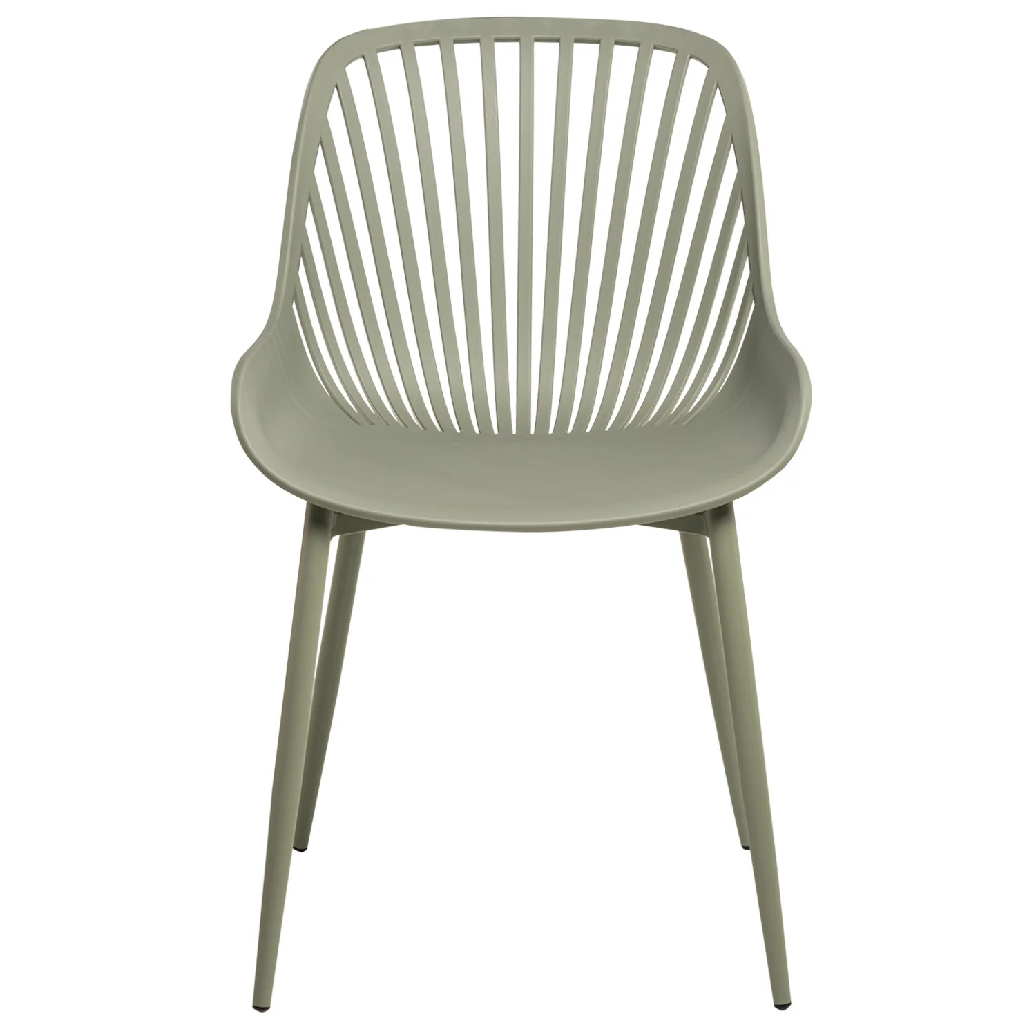Modern Polypropylene Seat Armchair with Powder Coated Metal Legs