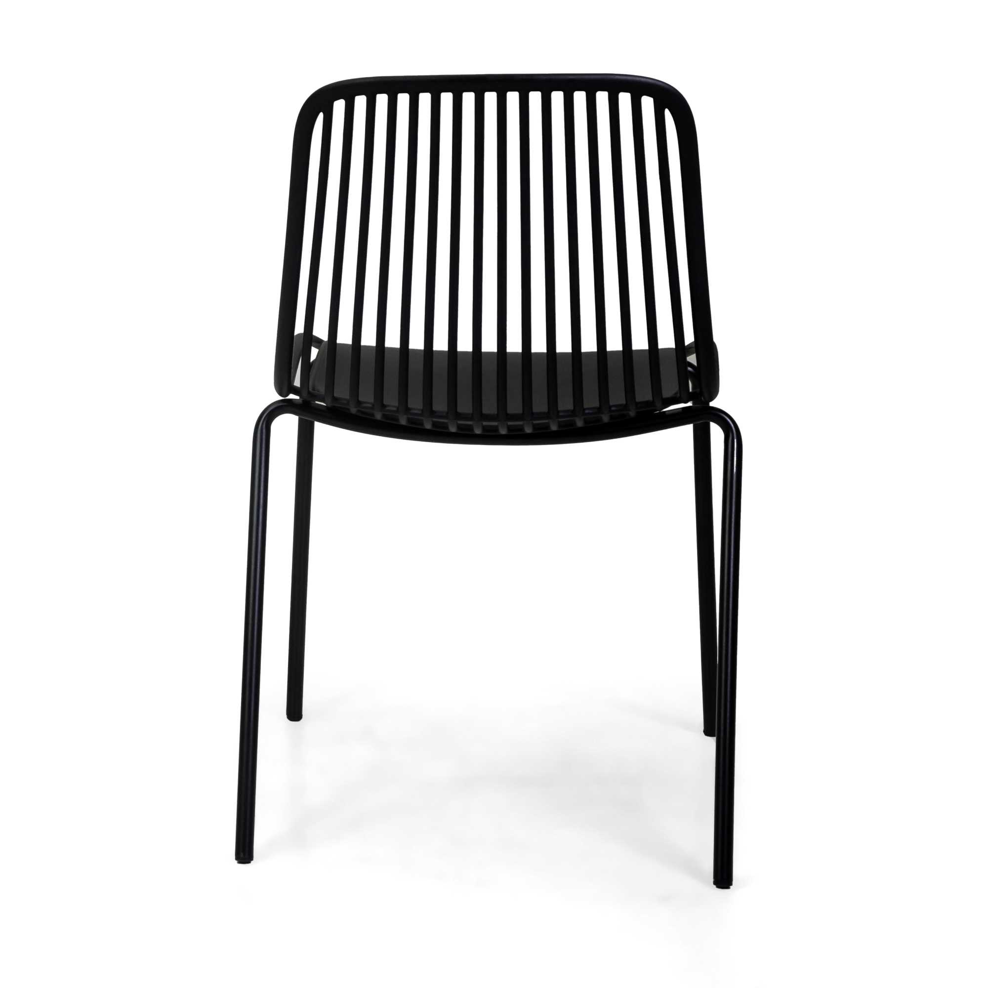 Modern Polypropylene Seat Dining Chair with Powder Coated Metal Legs
