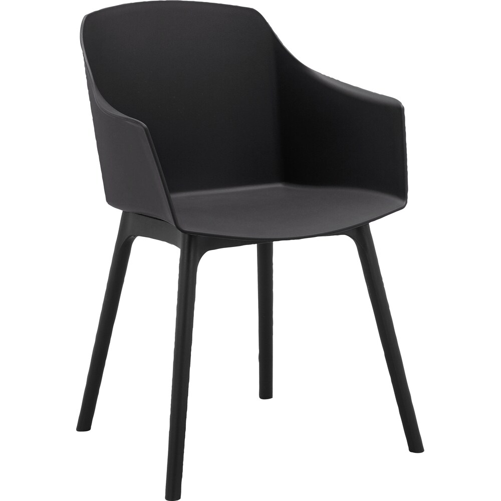 Modular Black Polypropylene Armchair