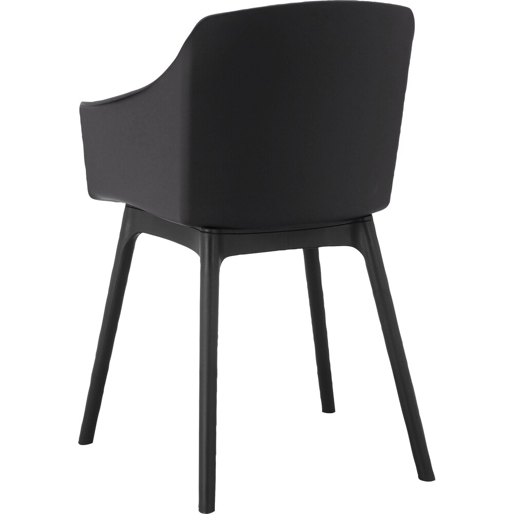 Modular Black Polypropylene Armchair