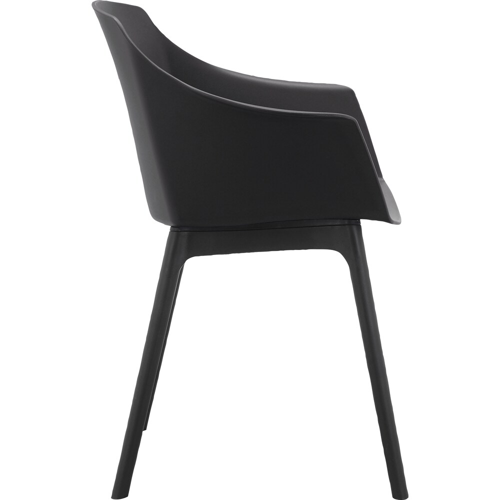 Modular Black Polypropylene Armchair