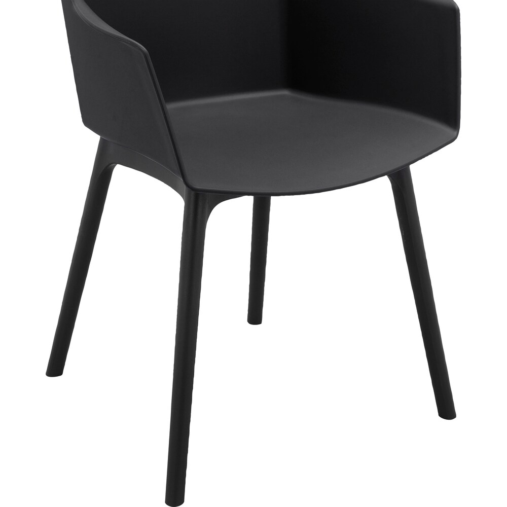Modular Black Polypropylene Armchair