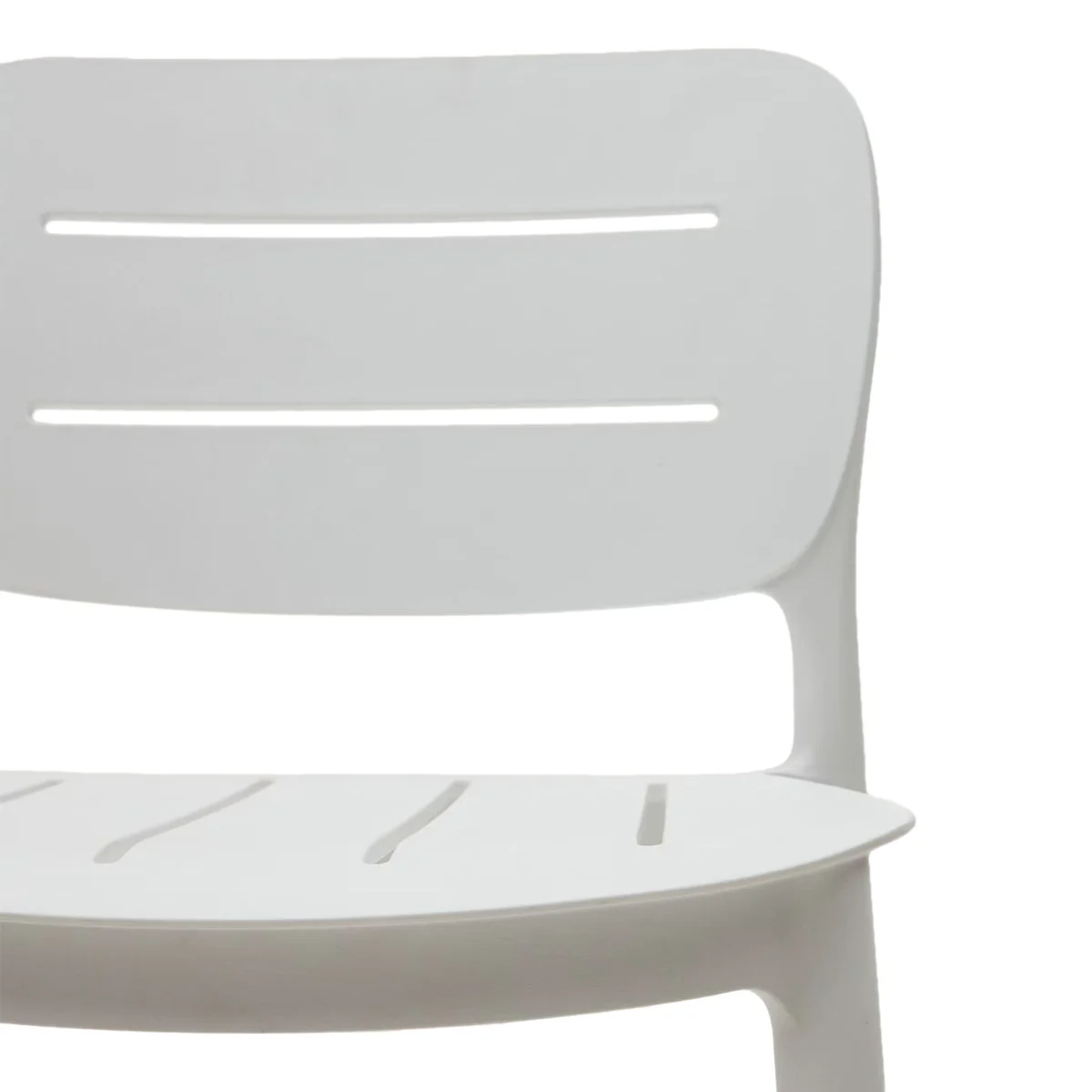 White Polypropylene Bar Stools, Commercial-Grade Counter Height Stools for Kitchen, Café & Restaurant Use-PP Chair
