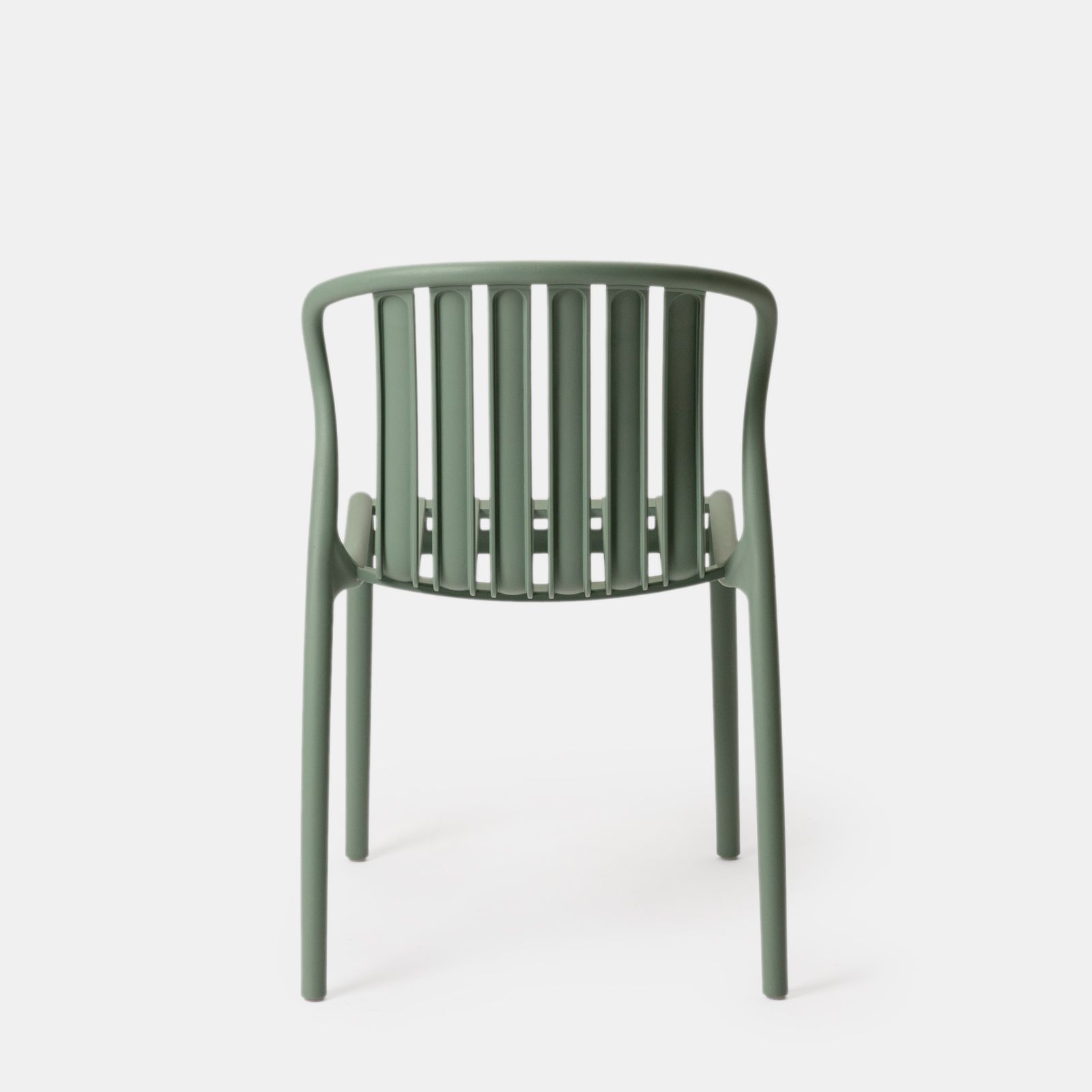 Green Stackable Plastic Dining Chair – Space-Saving & Eco-Friendly Seating