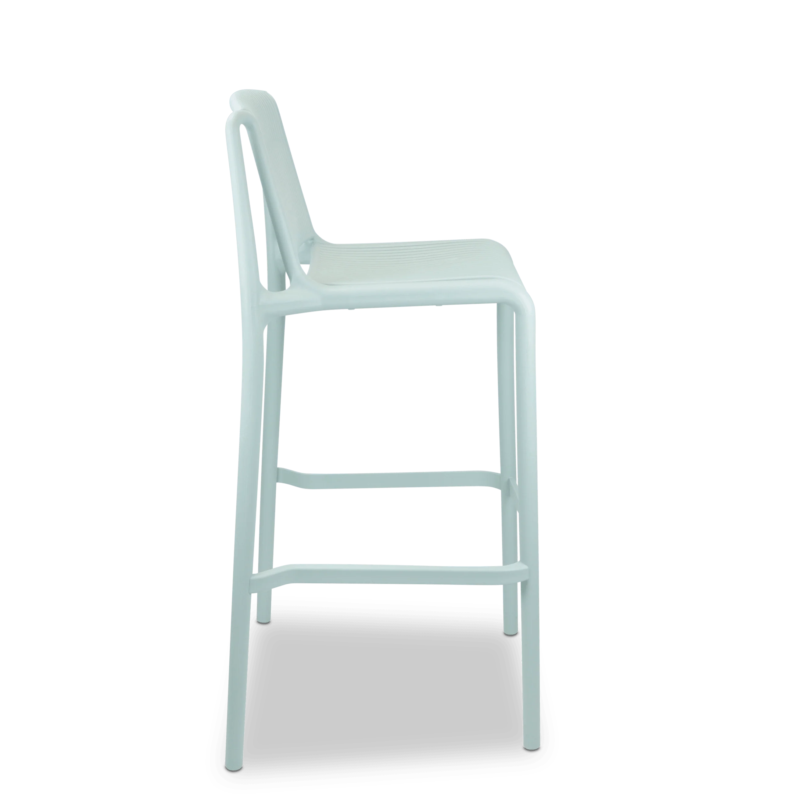 Light Blue Polypropylene Bar Stool