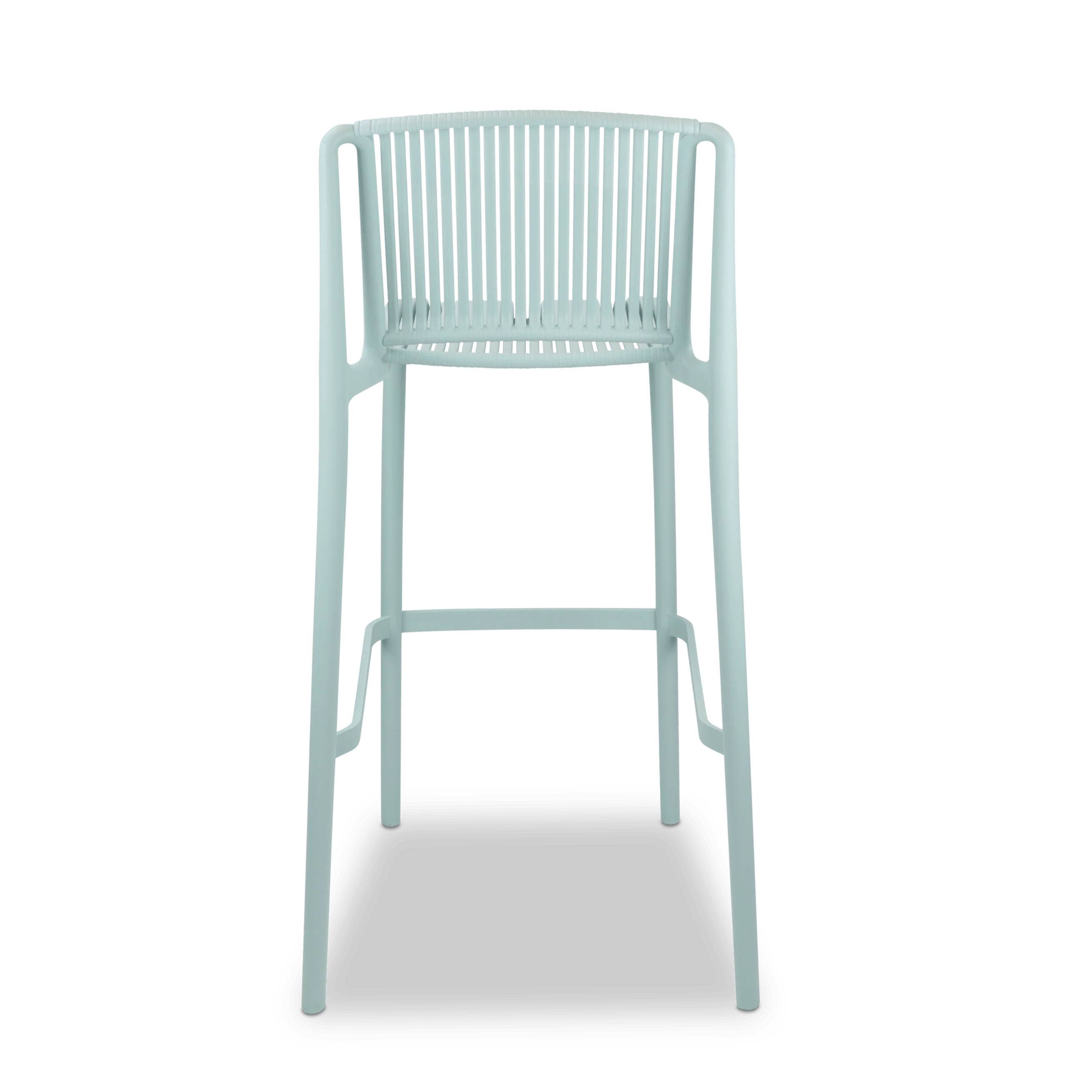 Light Blue Polypropylene Bar Stool