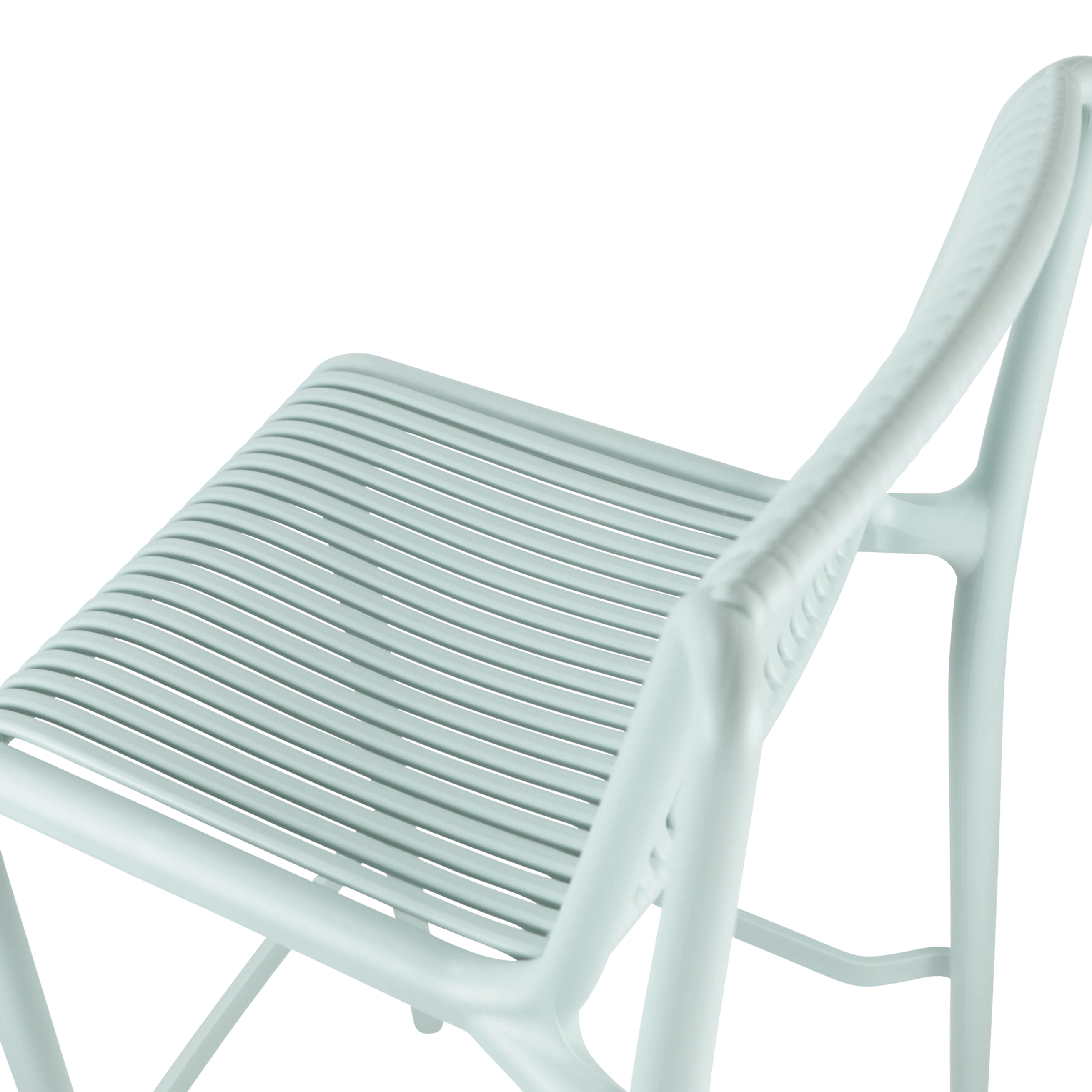 Light Blue Polypropylene Bar Stool