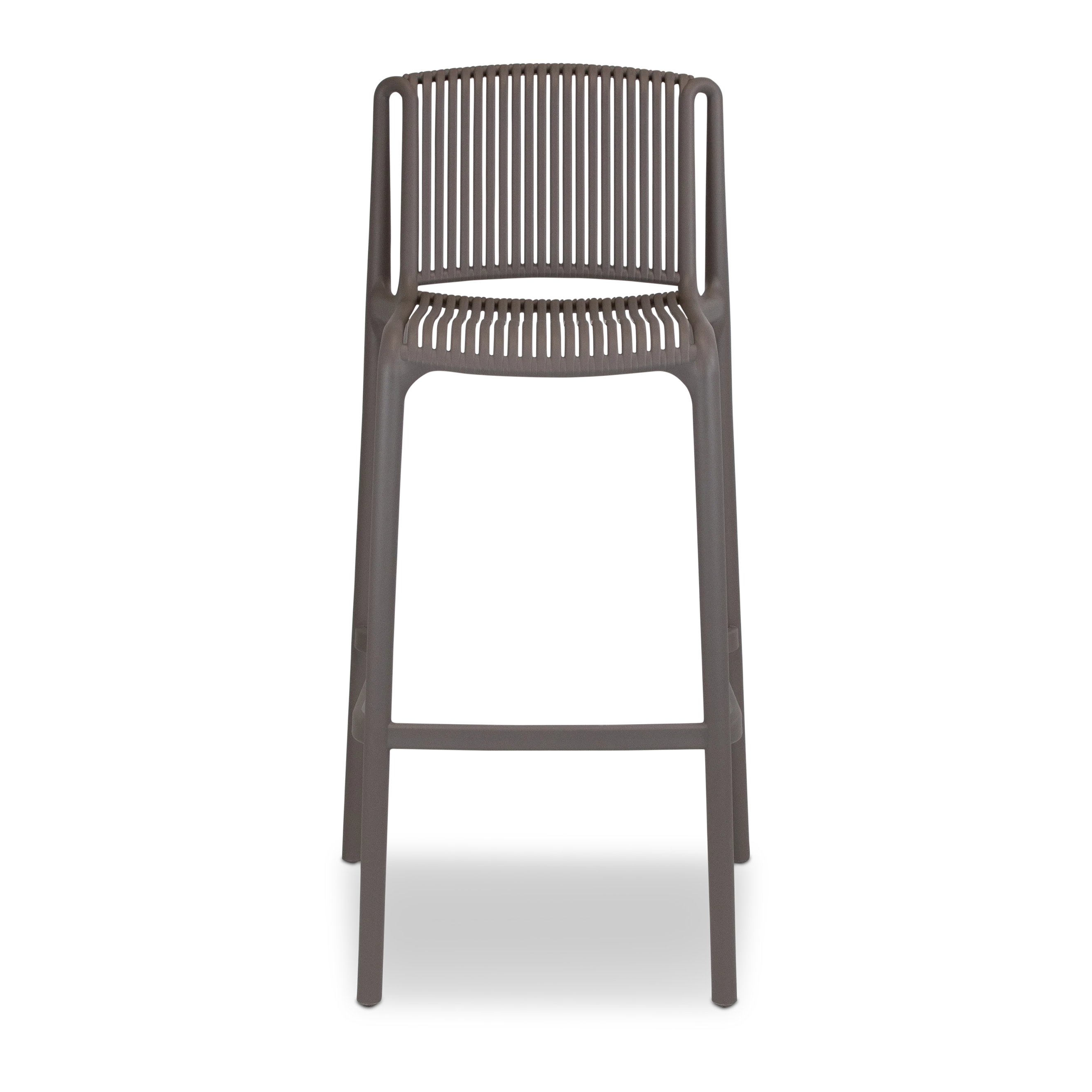 Dark Grey Polypropylene Bar Stool