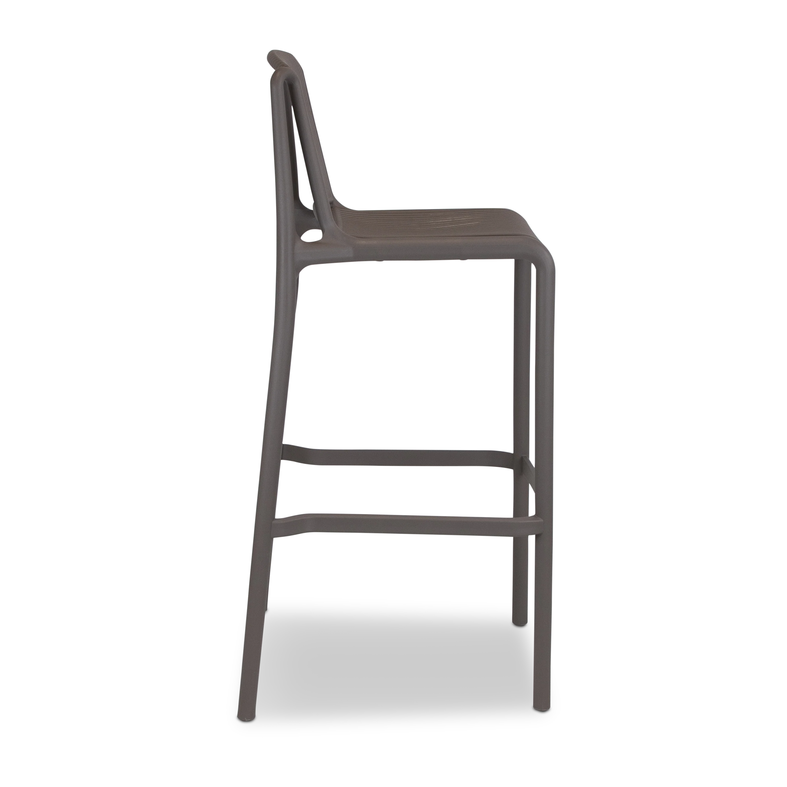 Dark Grey Polypropylene Bar Stool