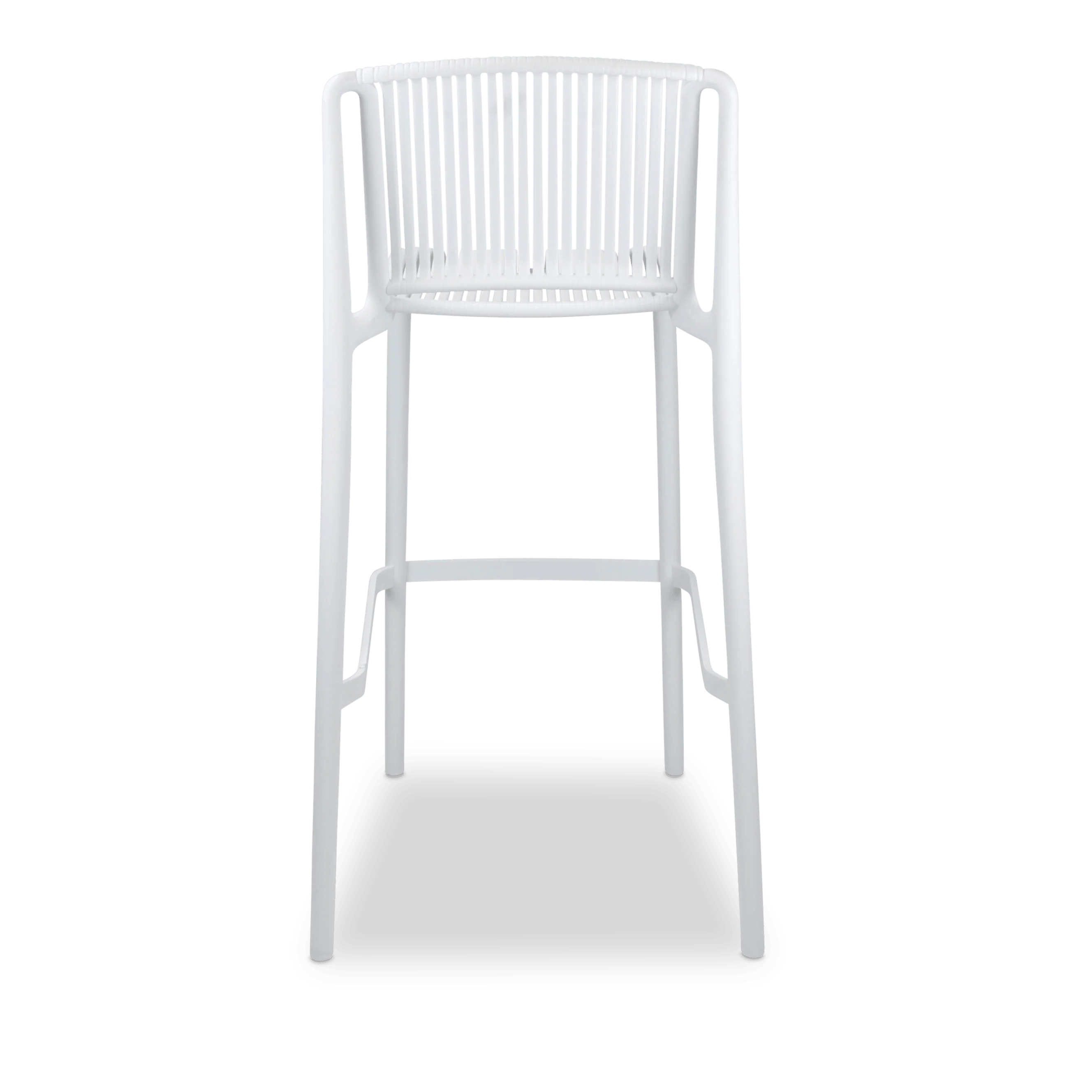 White Polypropylene Bar Stool