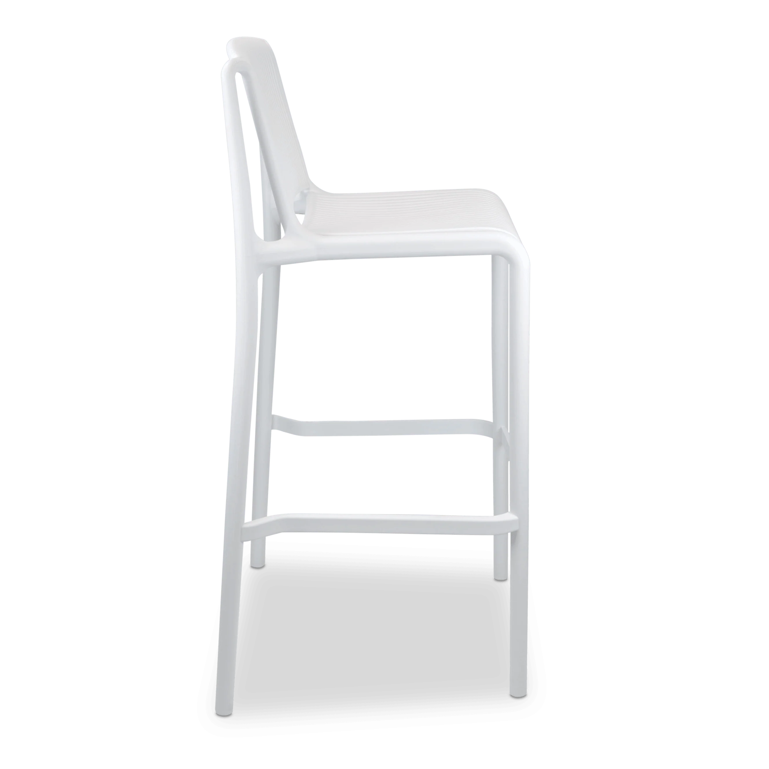 White Polypropylene Bar Stool